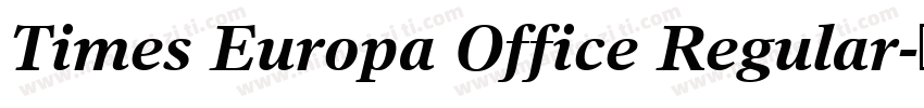 Times Europa Office Regular字体转换
